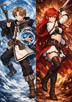 Mushoku Tensei dakimakura poszewka 40x140cm